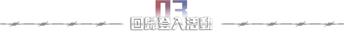 回歸登入活動
