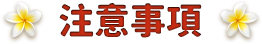 注意事項