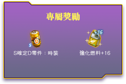 專屬獎勵