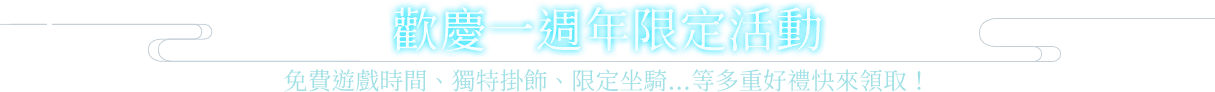 歡慶一週年限定活動
