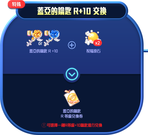 蓋亞的鑰匙R+10交換