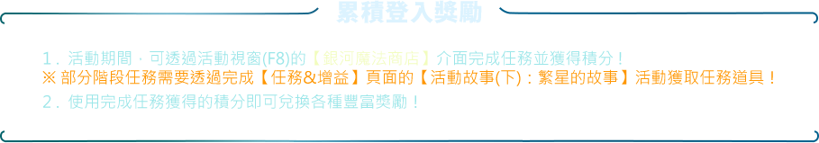 累積登入獎勵