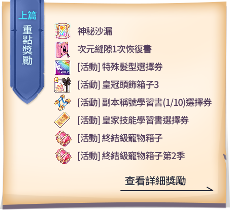 查看累積登入獎勵內容