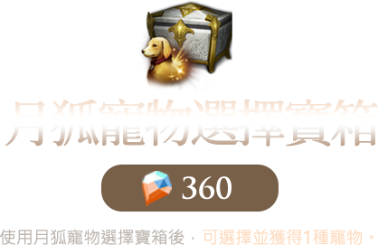 月狐寵物選擇寶箱
