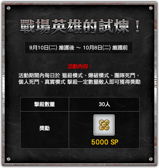 戰場英雄的試煉